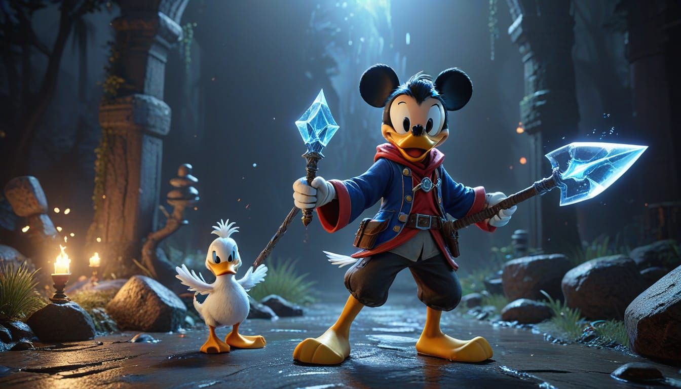 Fantasy Adventure with Sora, Donald, and Goofy