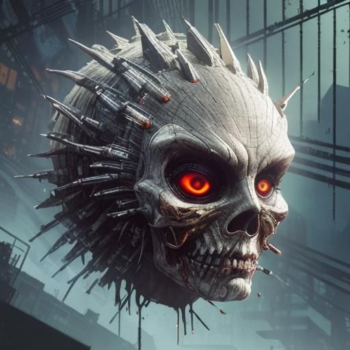 Demonic Figure in Glitchy Liminal Cyberpunk Horror