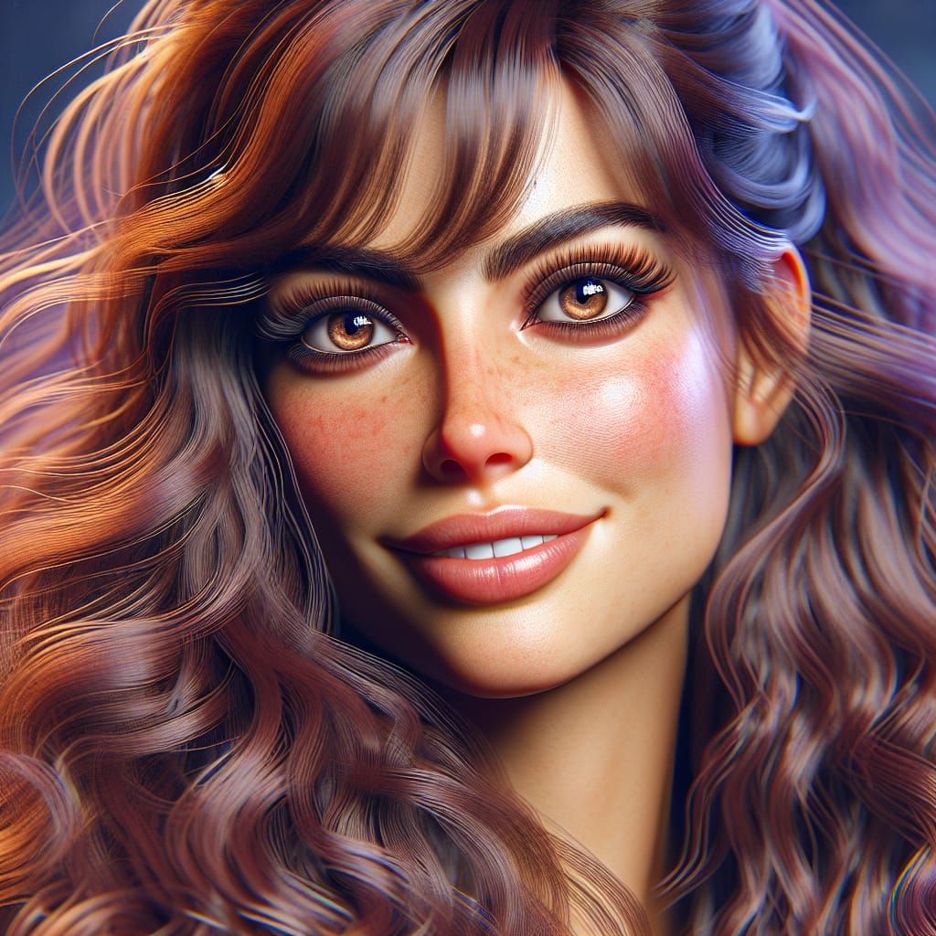 Radiant Spanish Woman Portrait in Hyper-Realistic Style