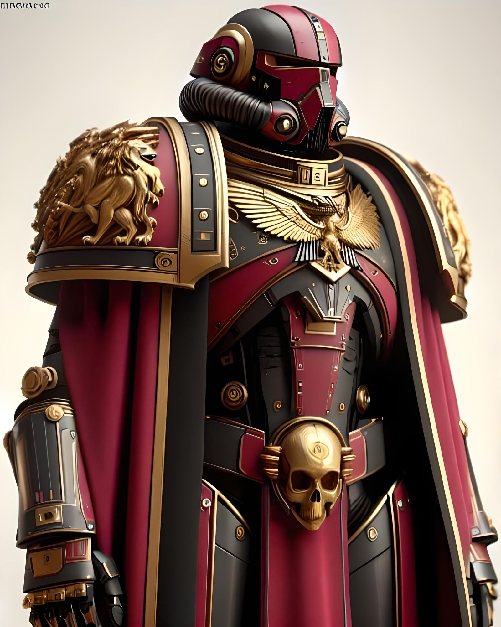 Futuristic Soldier in Elizabethan-Inspired Power Armor