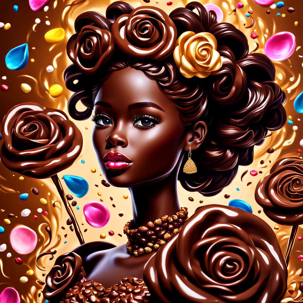 Decadent Chocolate Barbie Doll in Digital Art