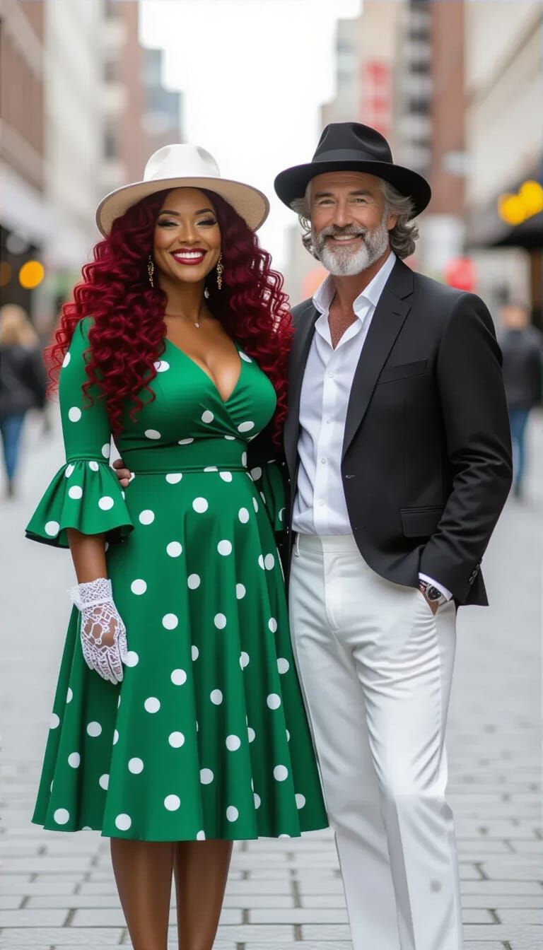 Stylish Couple in City Street Photography