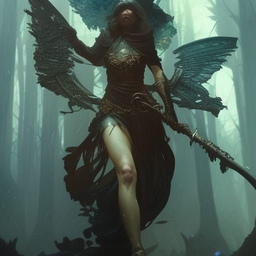 Dark Fantasy Landscape in Hyperdetailed Concept Art