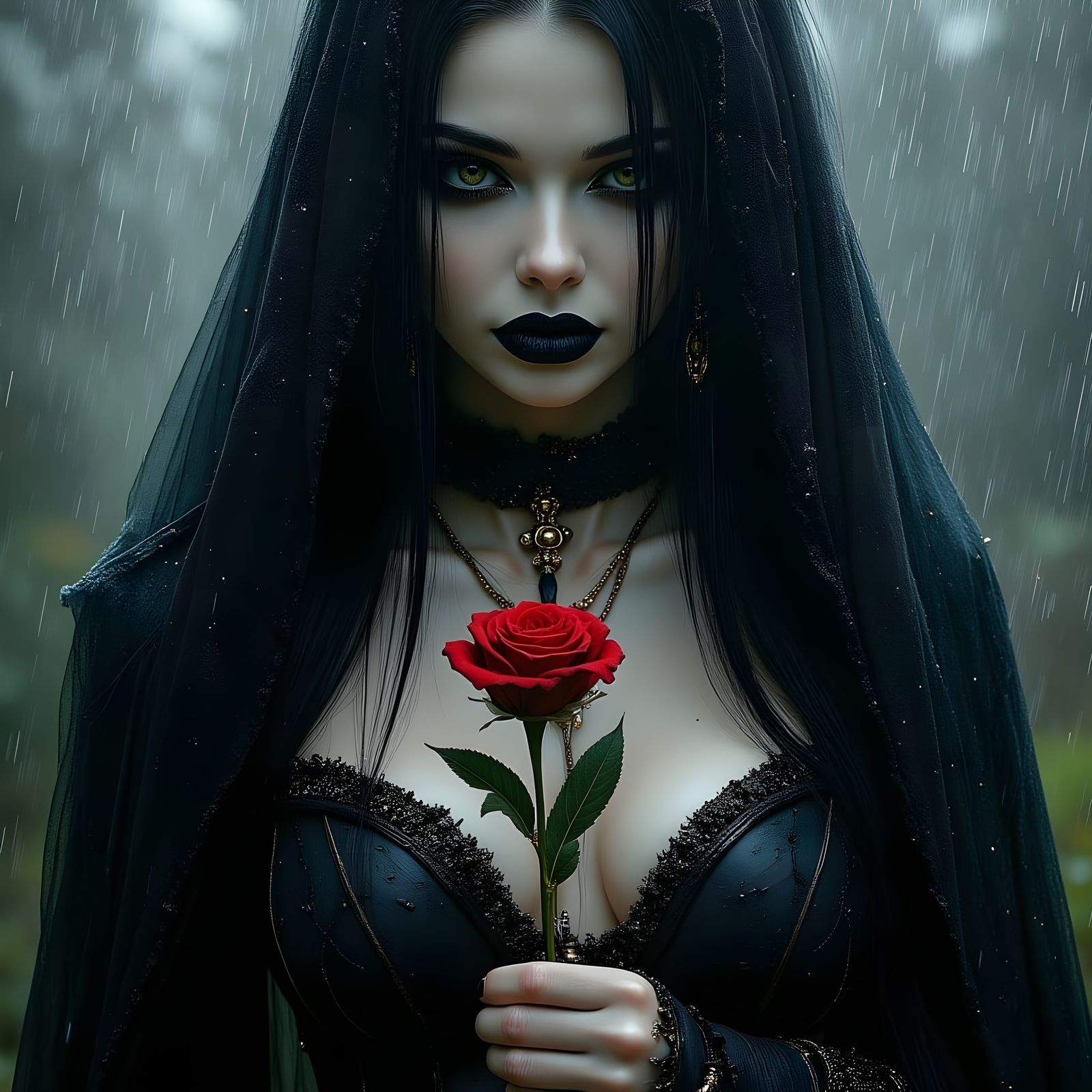 Dark and Moody Portrait of a Female Pirate in the Night