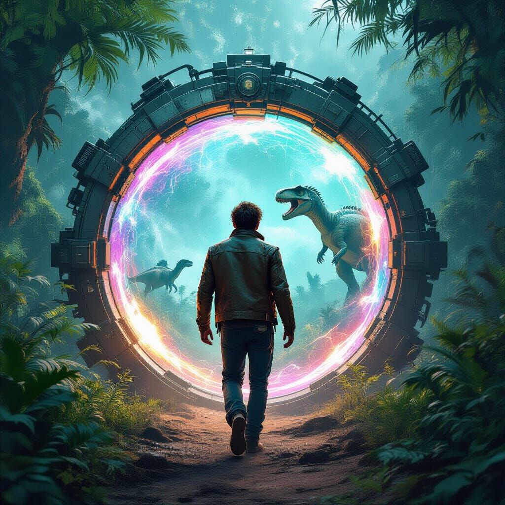 Scientist's Time Portal to Dinosaur Land