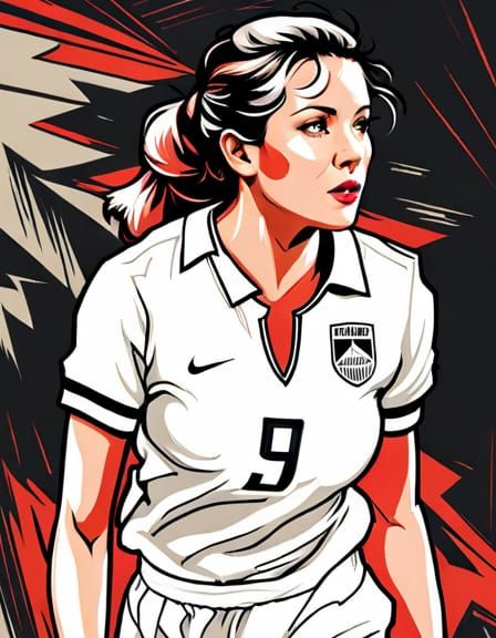 Hyperdetailed Portrait of Confident Soccer Player