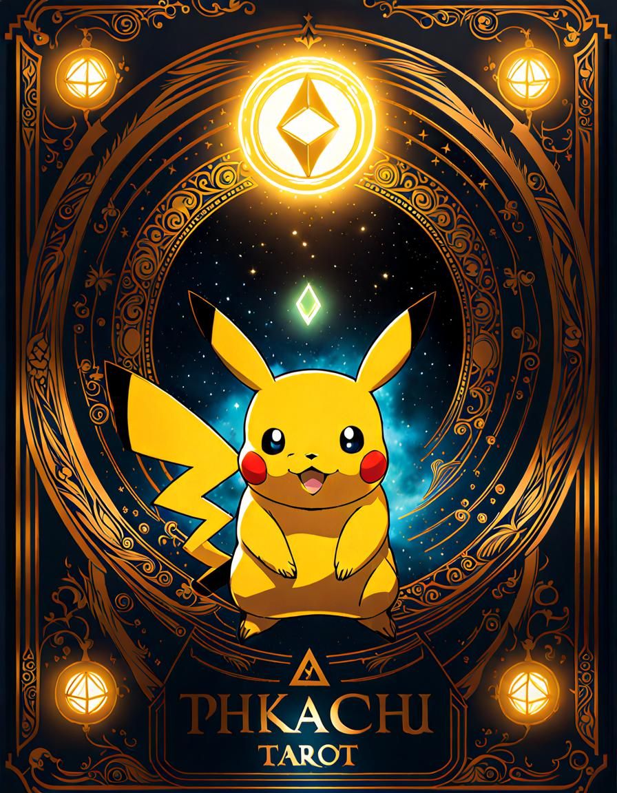Pikachu Tarot Card with Dynamic Lighting