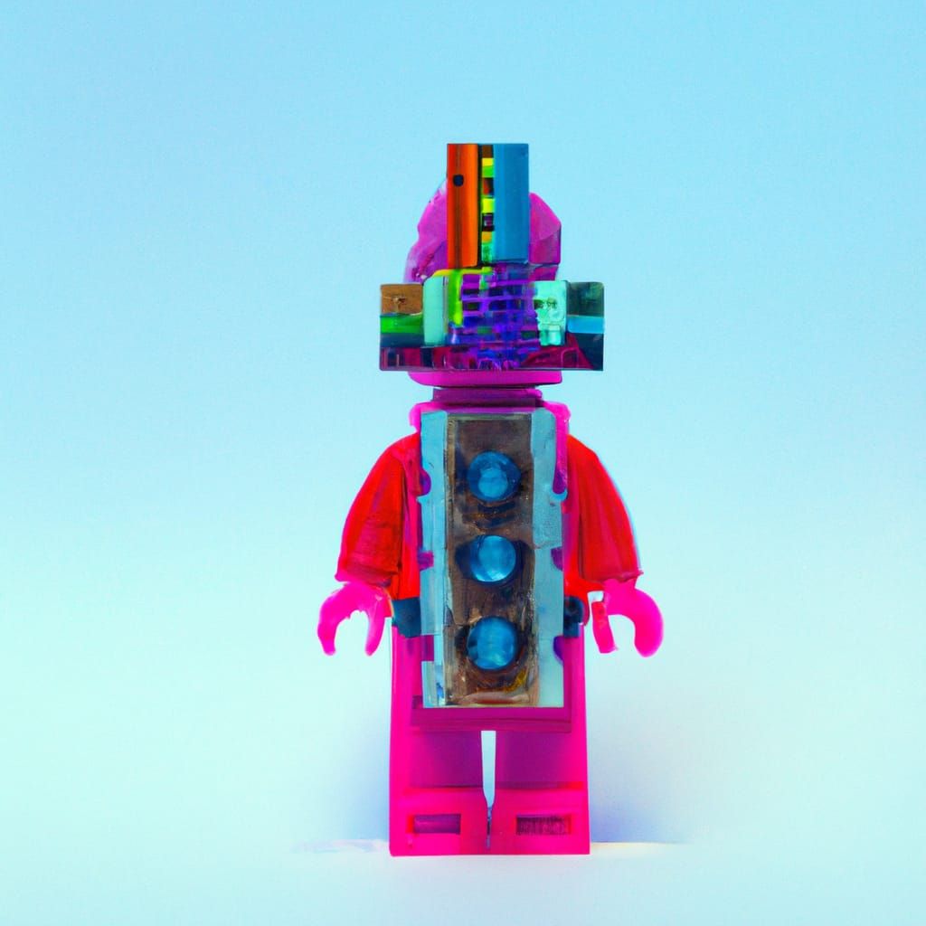 Steampunk Fairycore Dystopian Collage in Neon