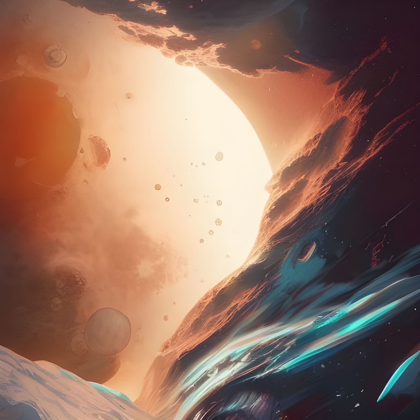 Hyperrealistic Portrait of Jupiter and Ganymede