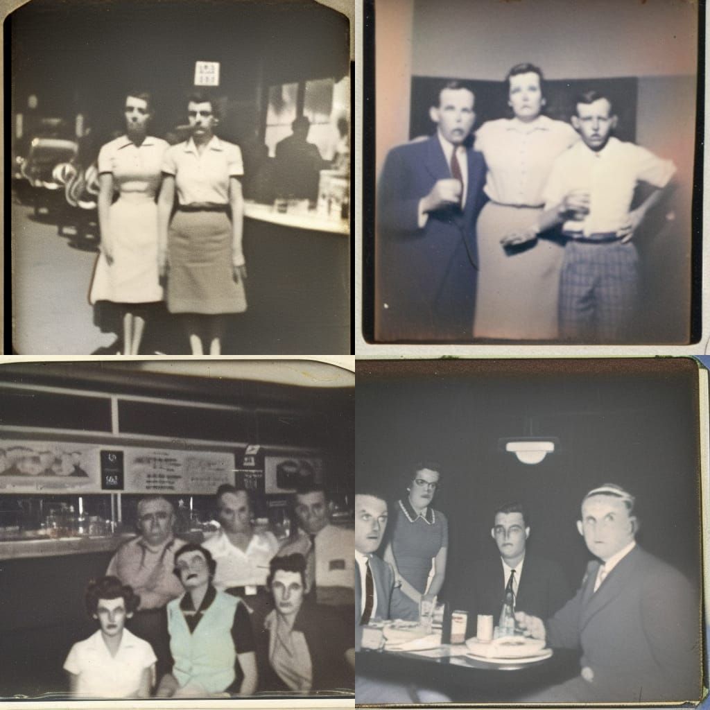Scary Family Polaroid: Diner Horror, 1952