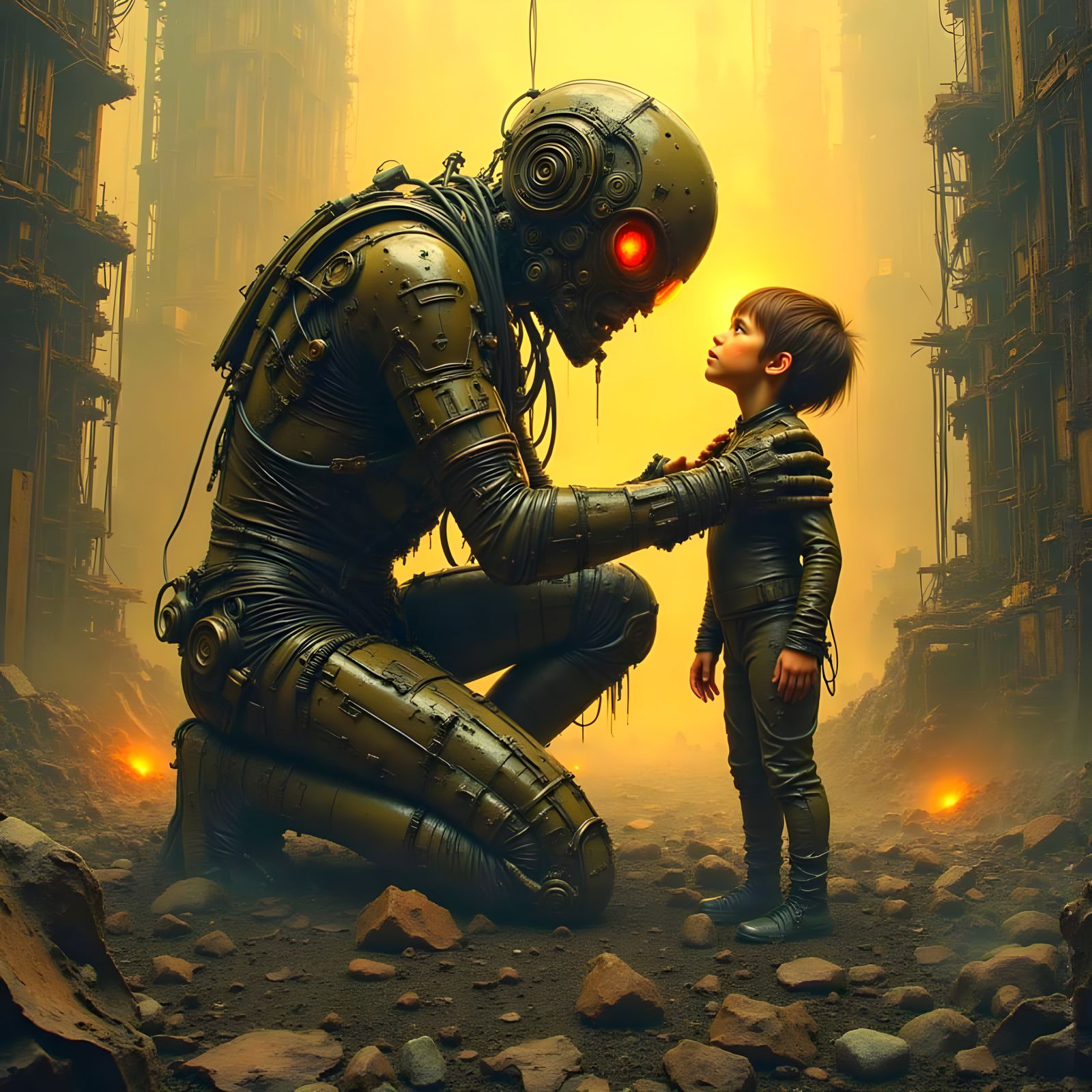 Kind Big Daddy Shows Kindness in Bioshock