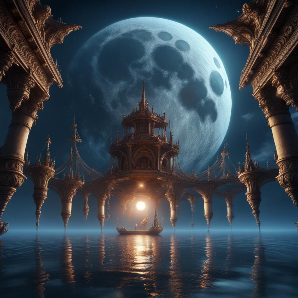 Giant Moon Worship: Supernatural Beings in Fantasy Art