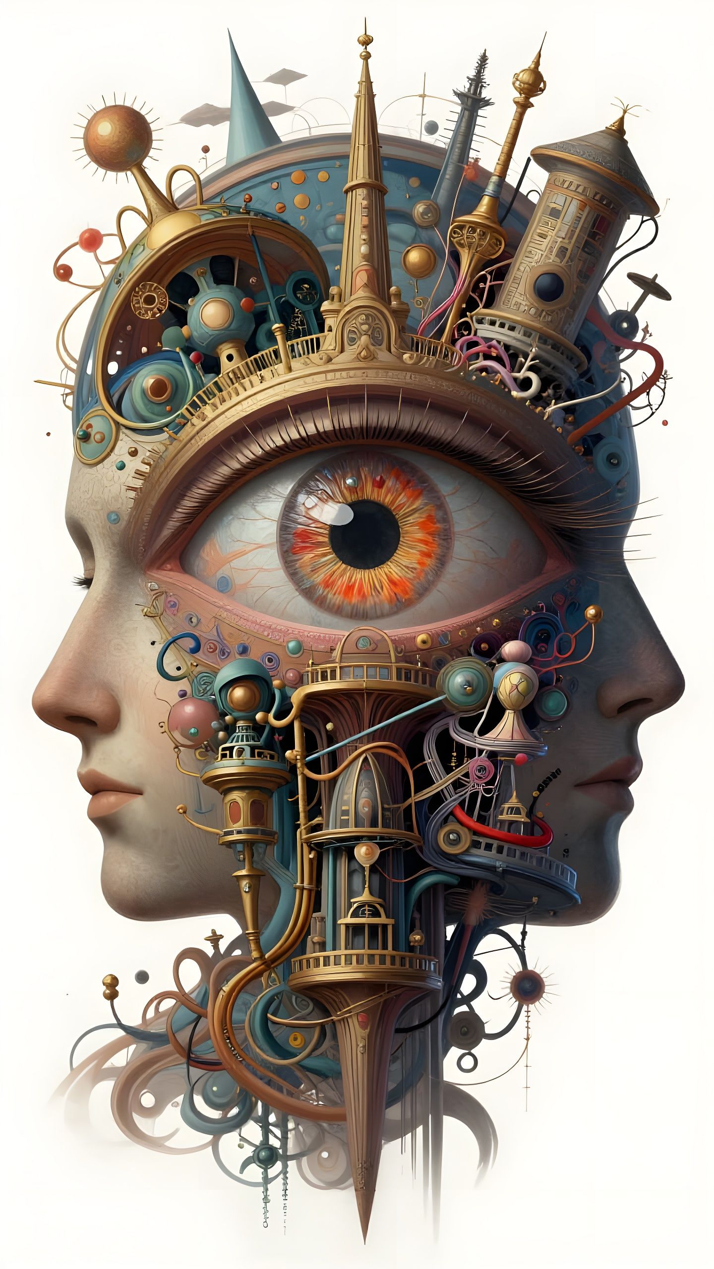 Hyperdimensional Mindscape in Delacroix Style