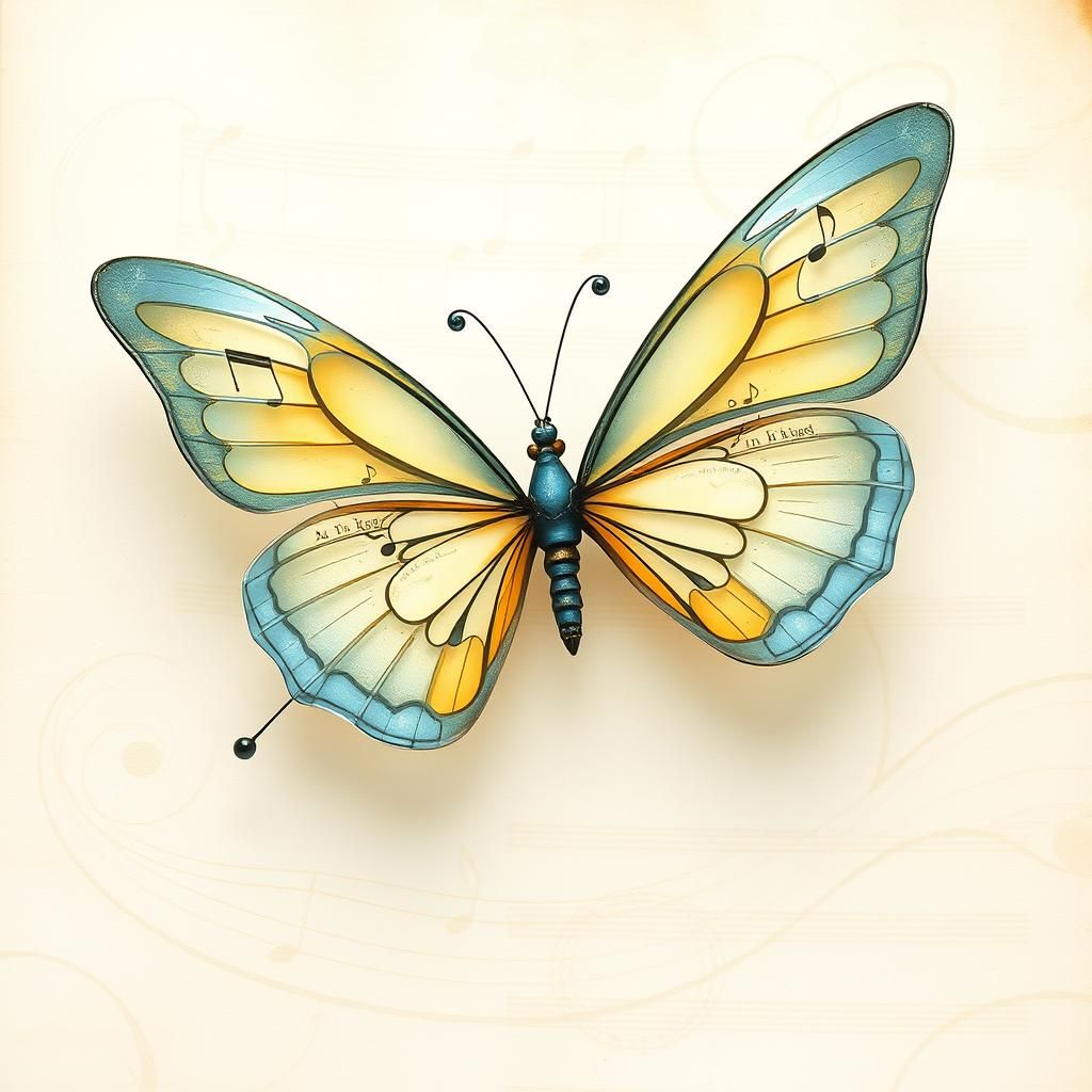 Musical Butterflies Emerge in Dreamy Fantasy Art