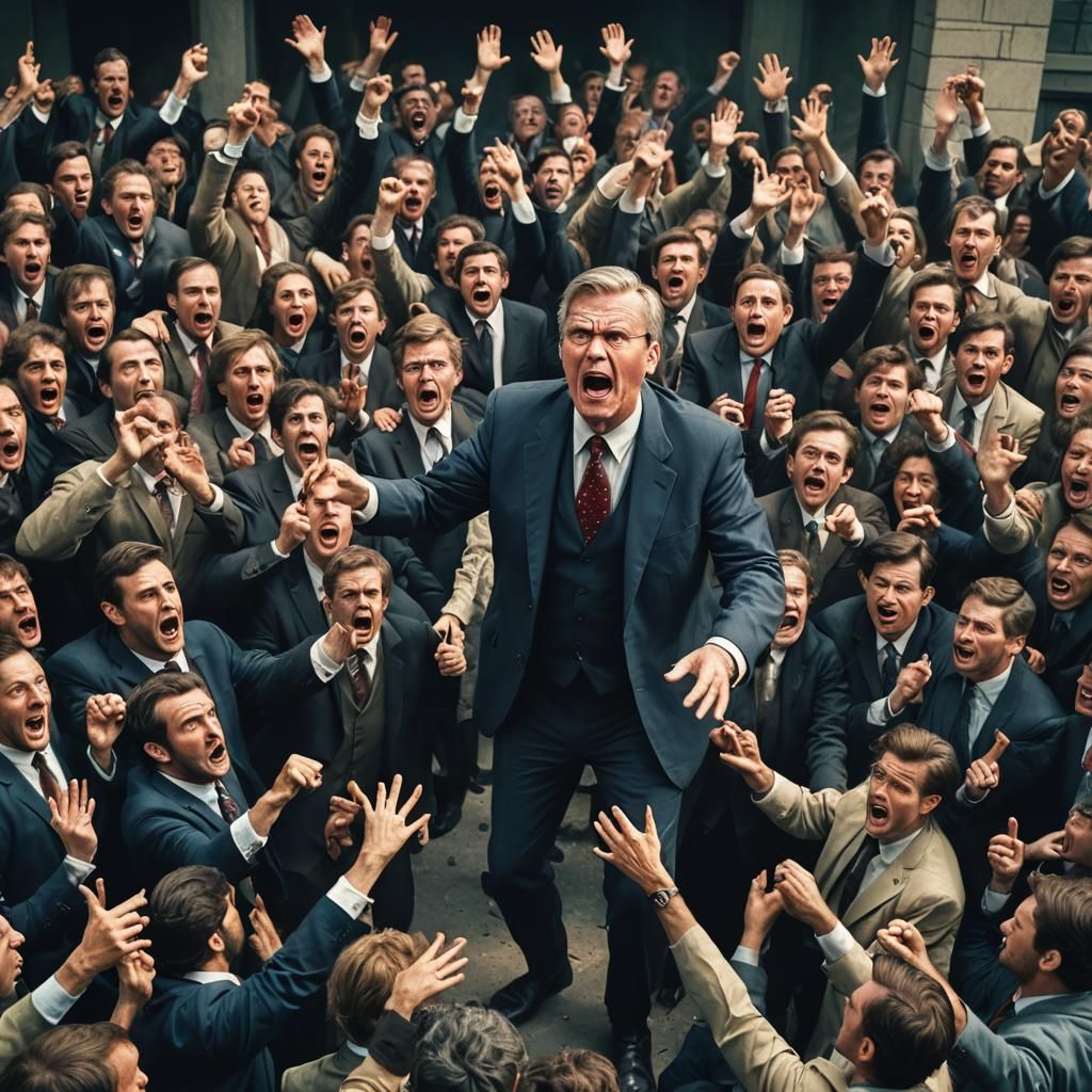 Scared Politician Creates Angry Mob in Cinematic Style