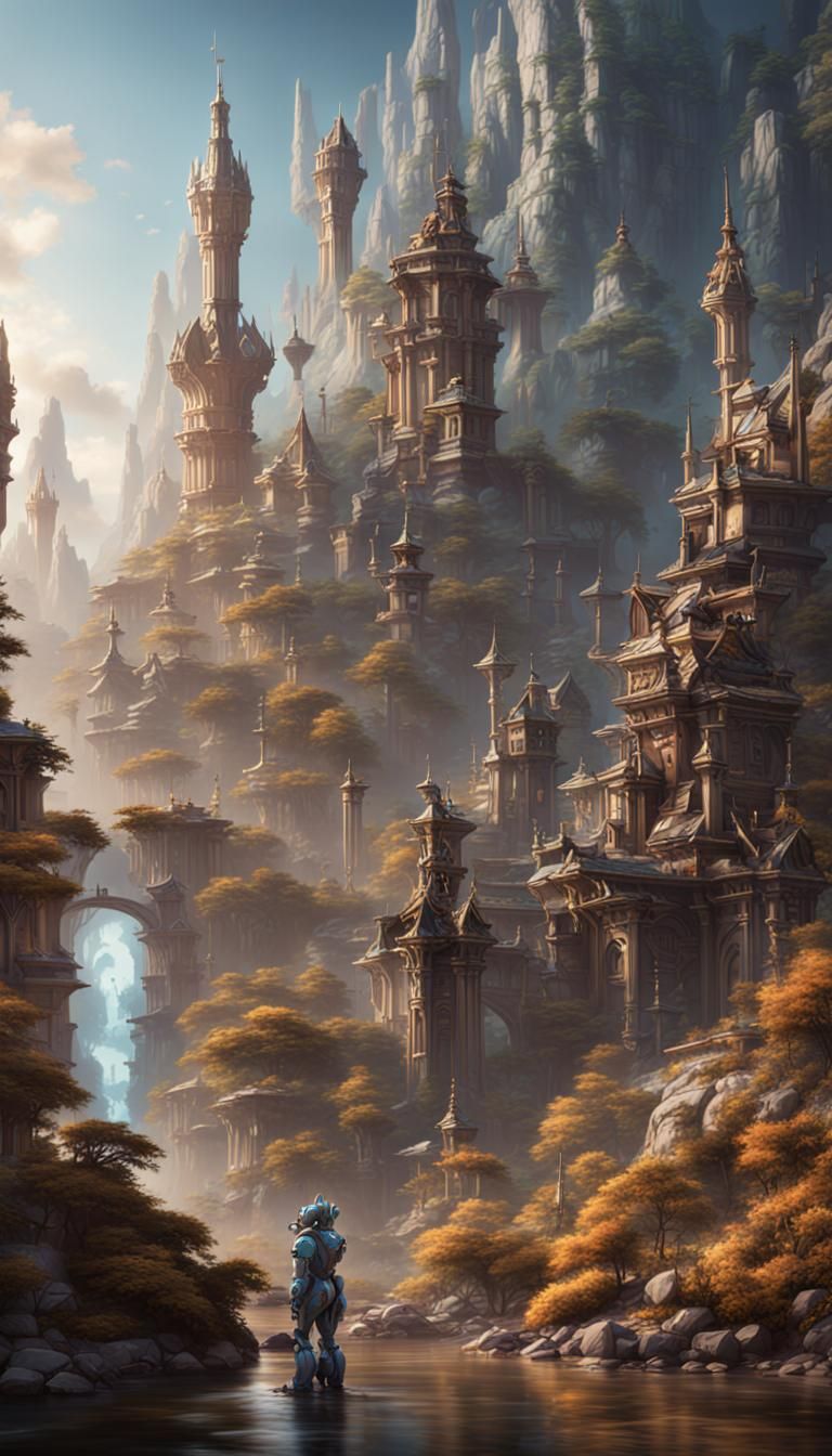 Robotic Book and Friends: Detailed Matte Painting