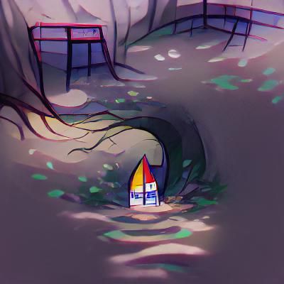 Child's Secret Hideaway in the Woods