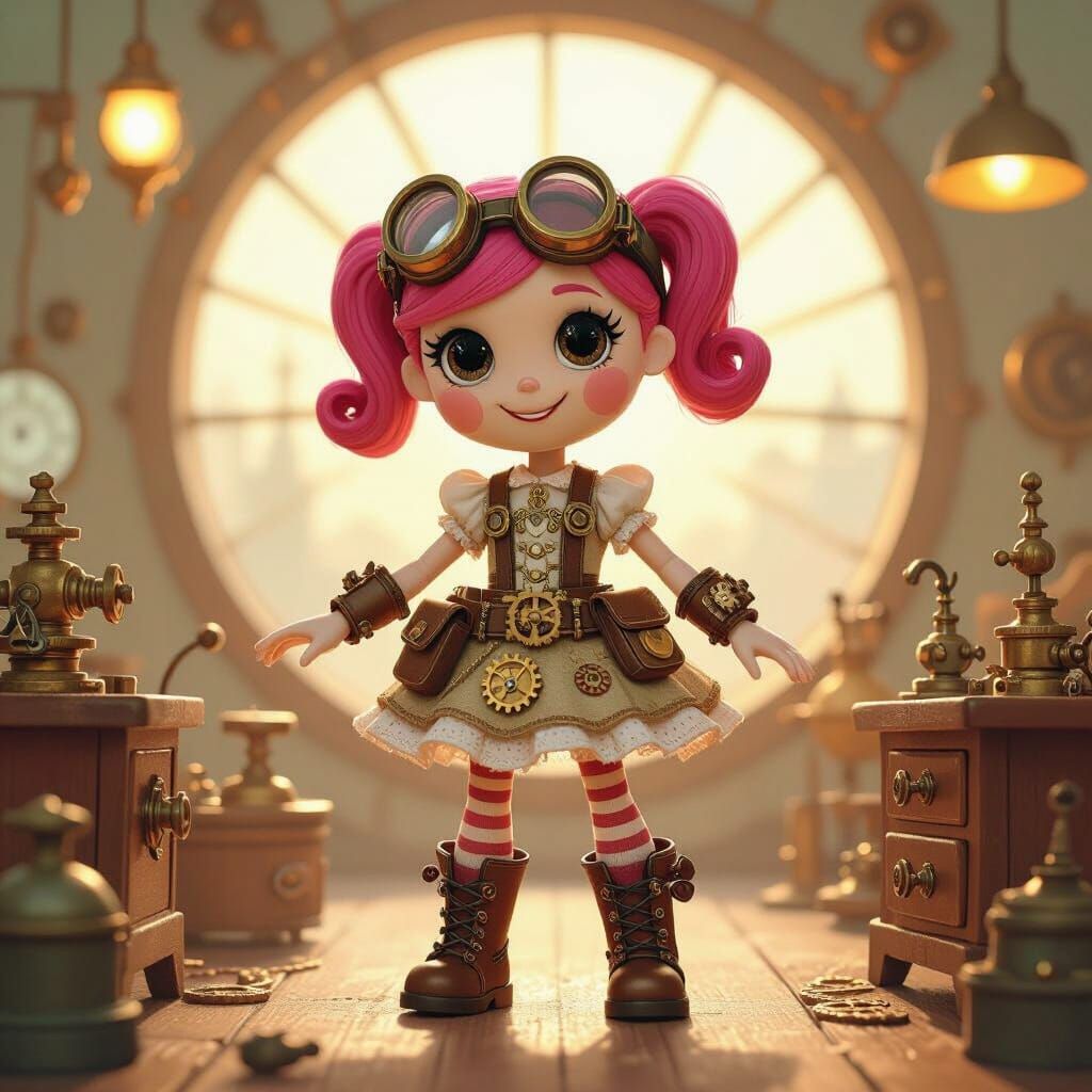 Steampunk Lalaloopsy Doll in Pixar Style Workshop