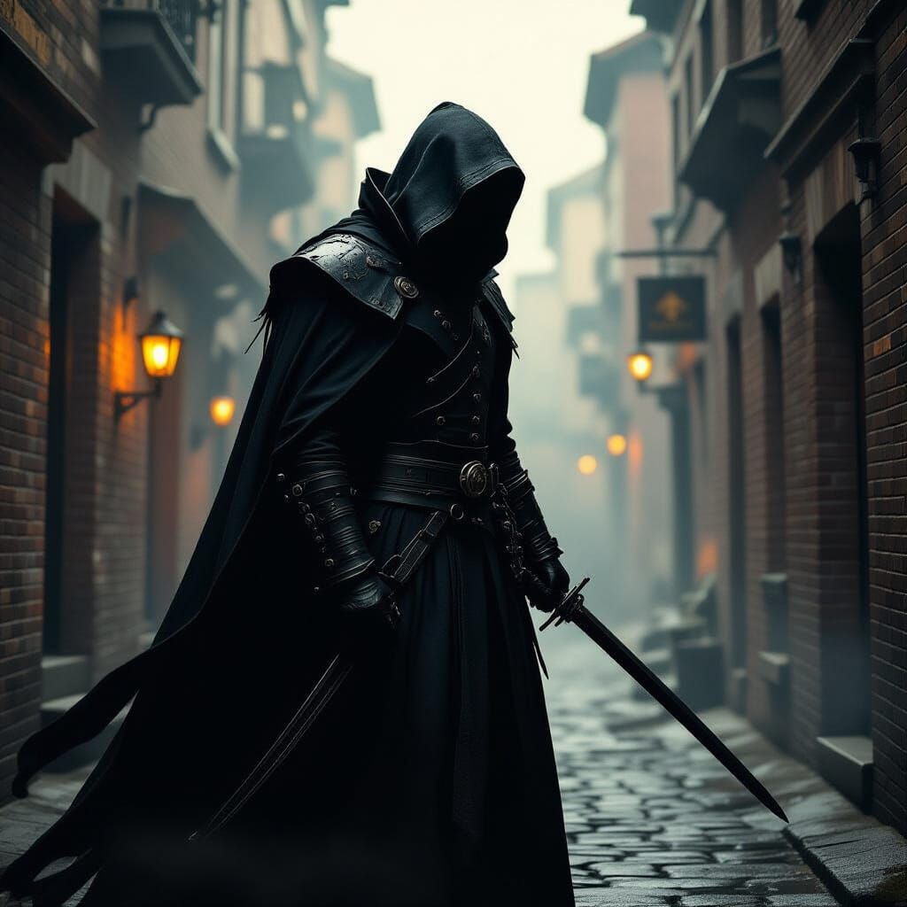 Dark Figure Seeks Vengeance in Cinematic Style