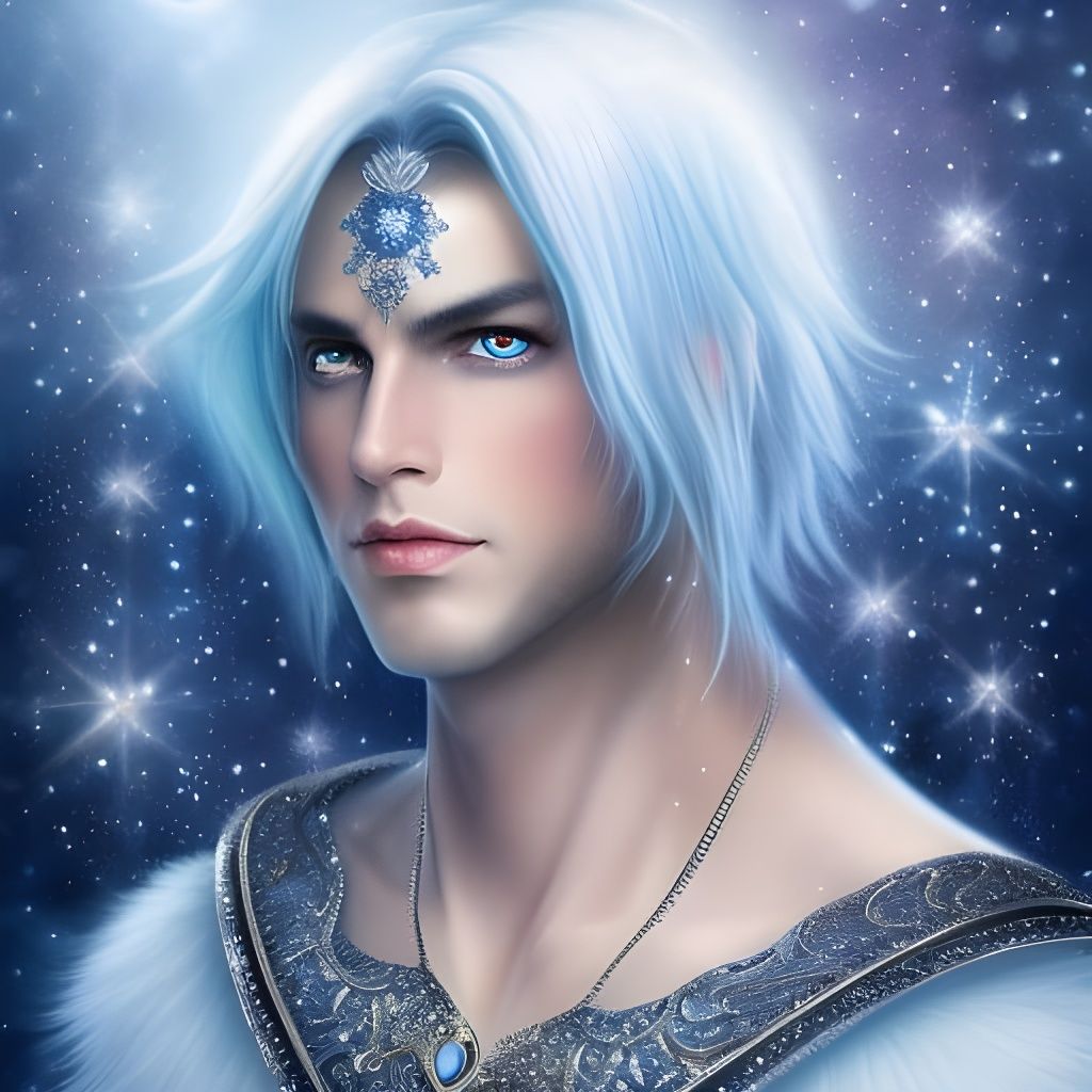 Snow Prince Portrait with Sparkling Eyes