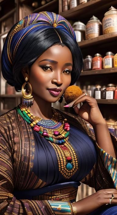 African Beauty in Vibrant Traditional Attire