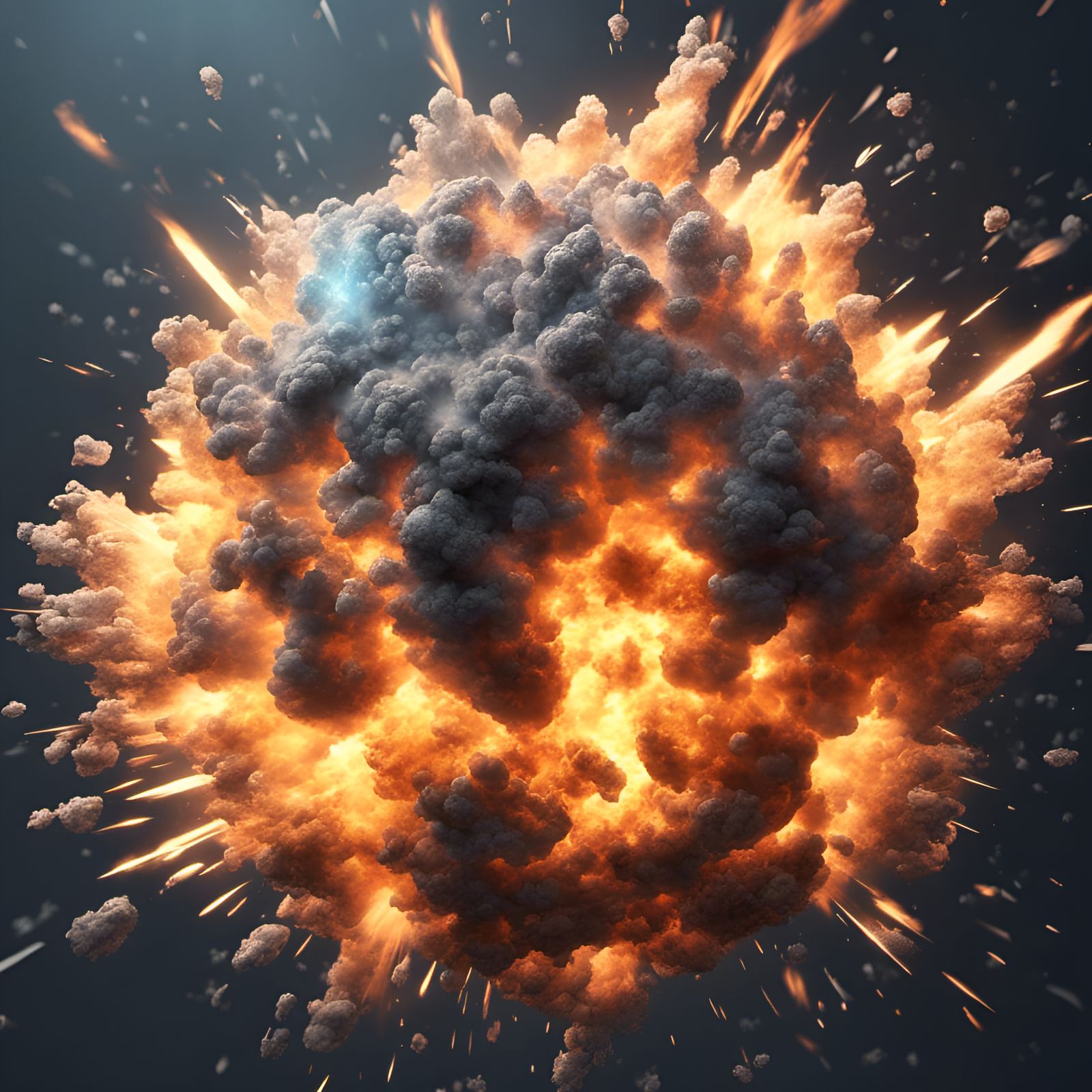 Elemental Explosion in Disney Style, Octane Render
