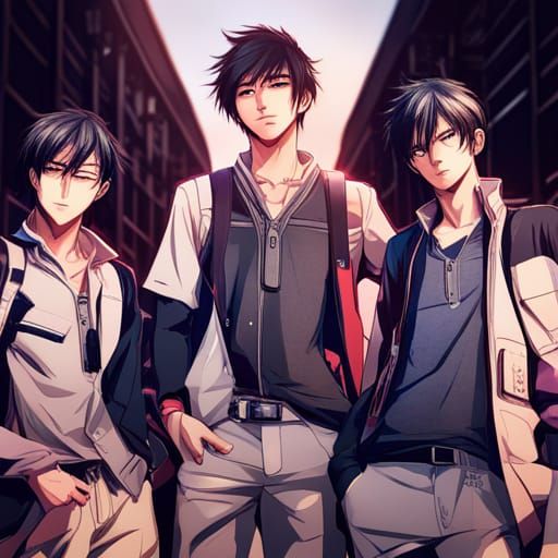 East Asian Anime Boys with Koss Porta Pros