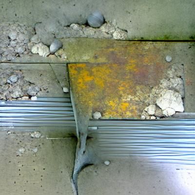 Minimalist Concrete and Metal Abstraction