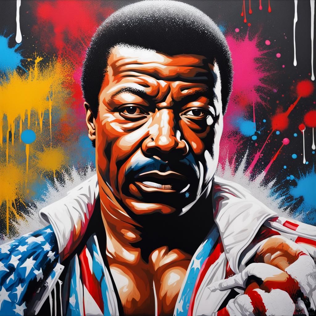 Apollo Creed Graffiti Art in Street Style