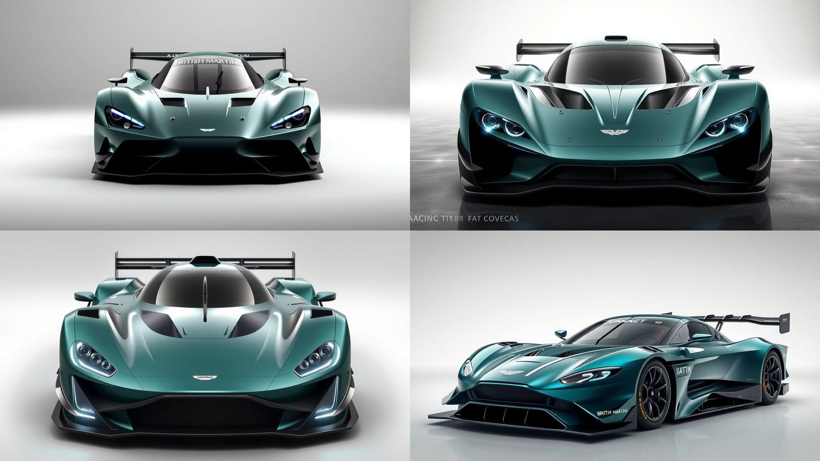 Futuristic Aston Martin GTP Race Car in Studio Lighting