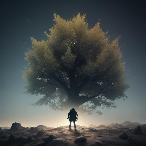 Dreamy Fog Willow in Hyperrealistic 3D Rendering