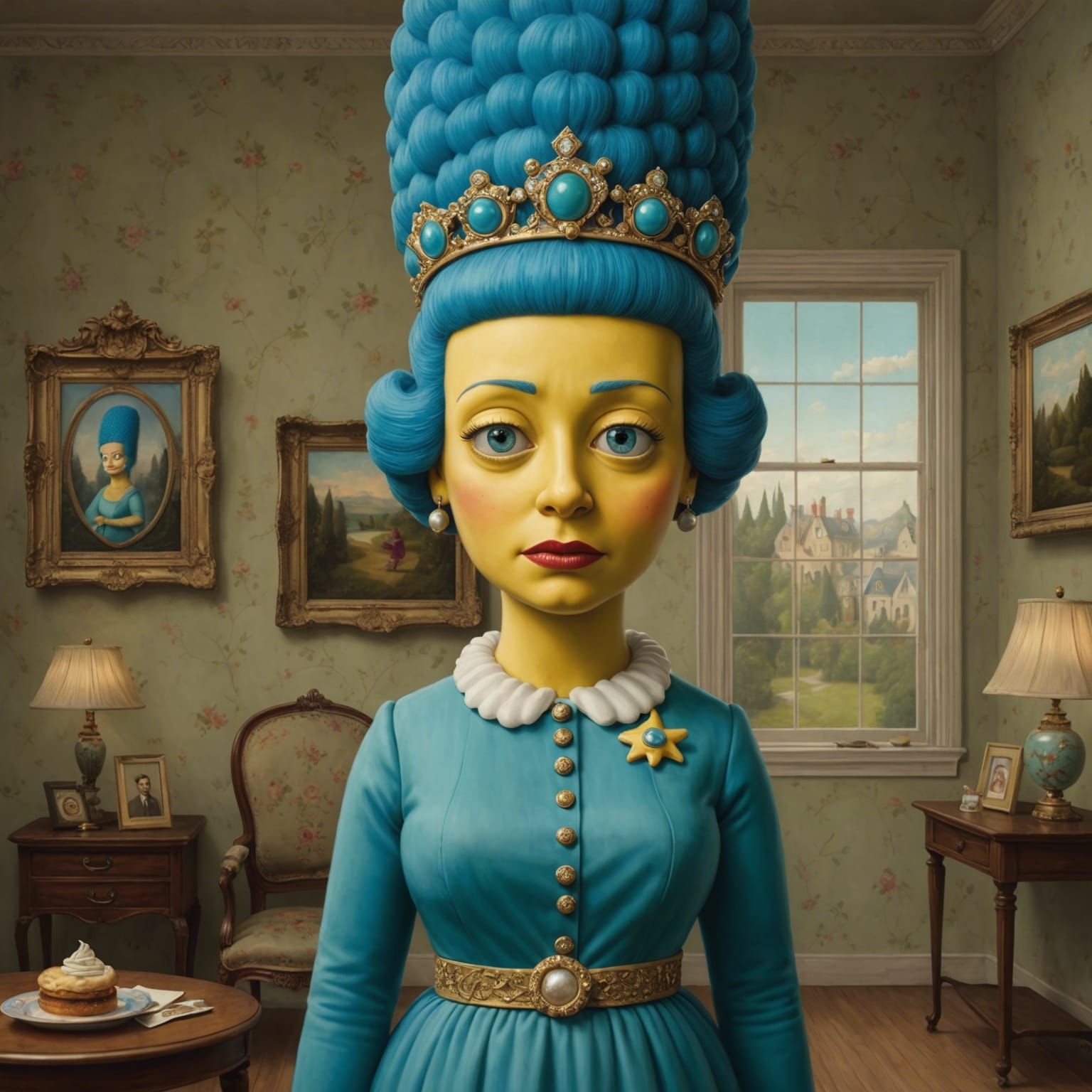 Marge Simpson as Real Person, in Pop Surrealist Style