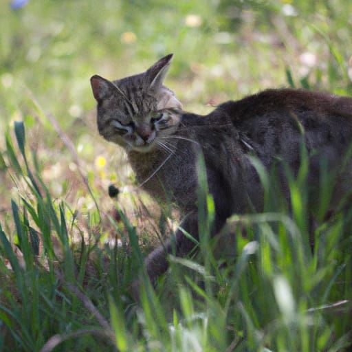 Cats in Meadow: Professional Photography