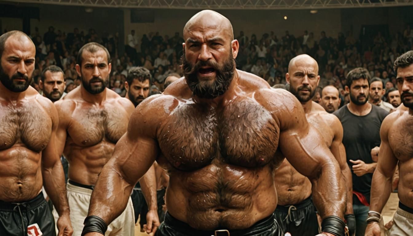 Oiled Wrestlers: A Cinematic Display of Strength