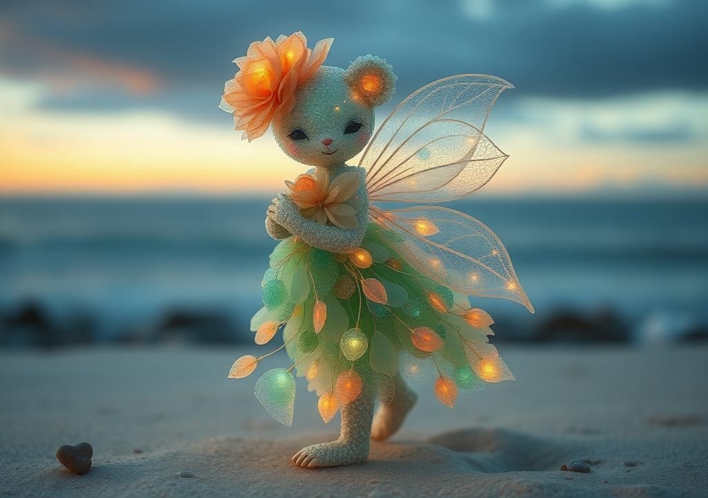 Sea Glass Couture Bearorchids Dancing in a Dream Realm