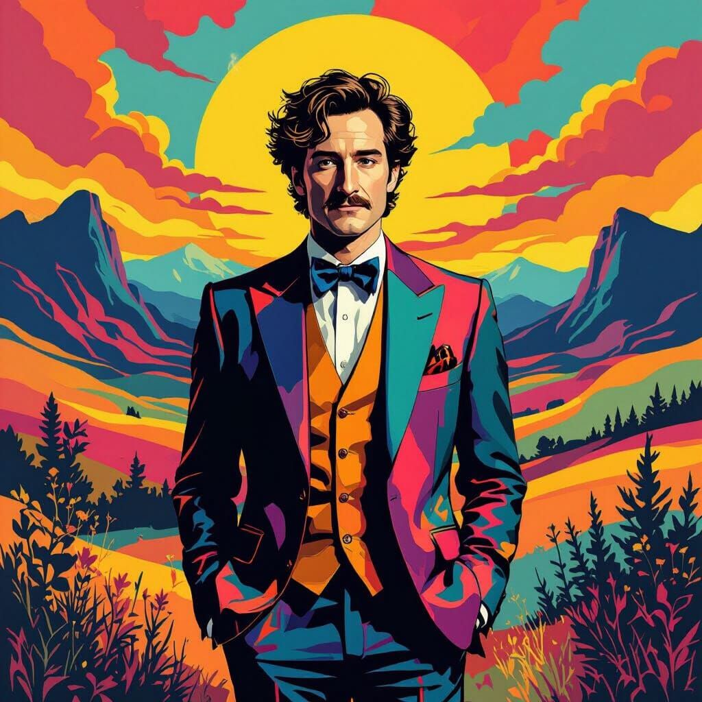 Remus Lupin in Pop Art Surrealist Style