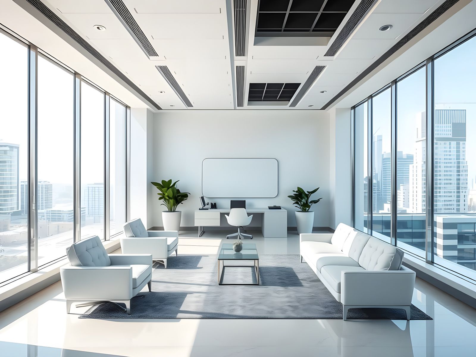 Sleek Contemporary Office in Futuristic Style