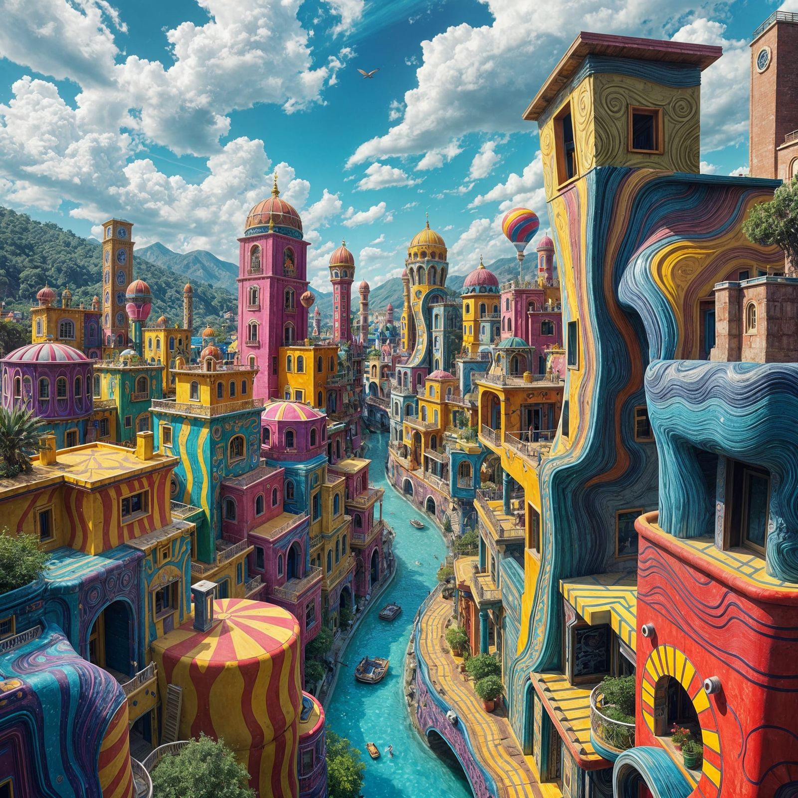 Surreal Cityscape Inspired by Big Sur