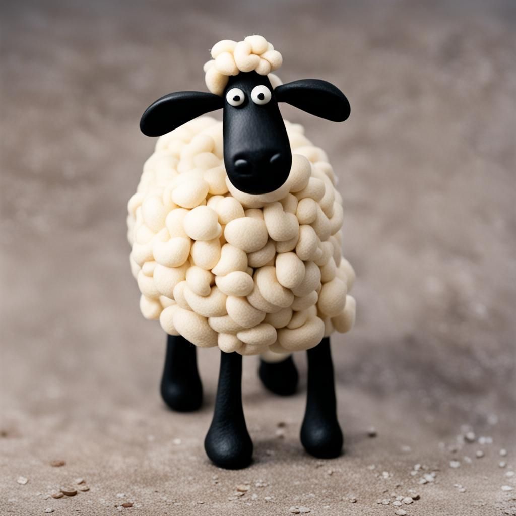 Shaun the Sheep in Claymation Style
