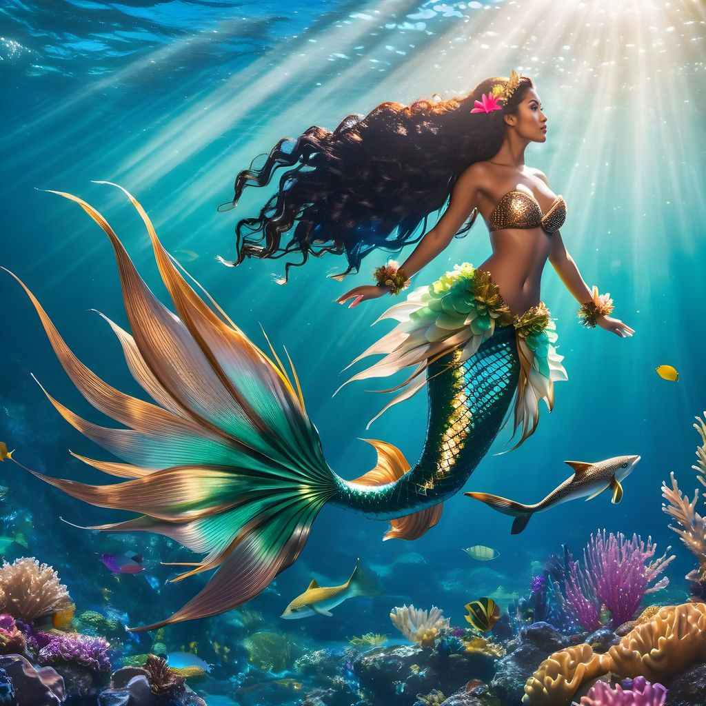 Polynesian Mermaid in Natural Light