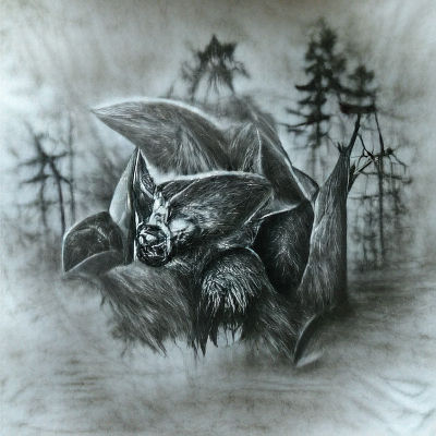 Werebat Lurking in a Slavic Forest