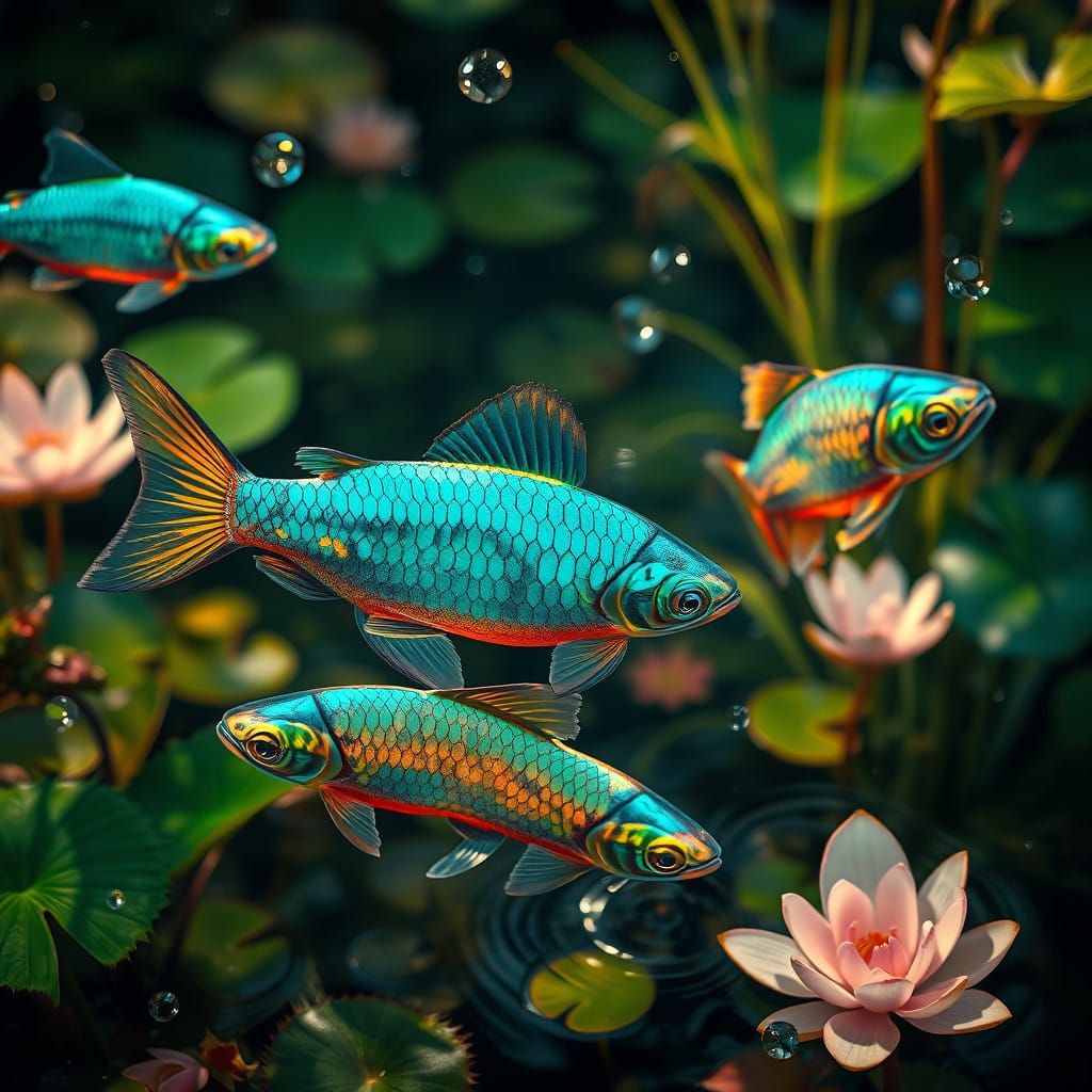Colourful Fish in a Lush Aquatic Dreamscape