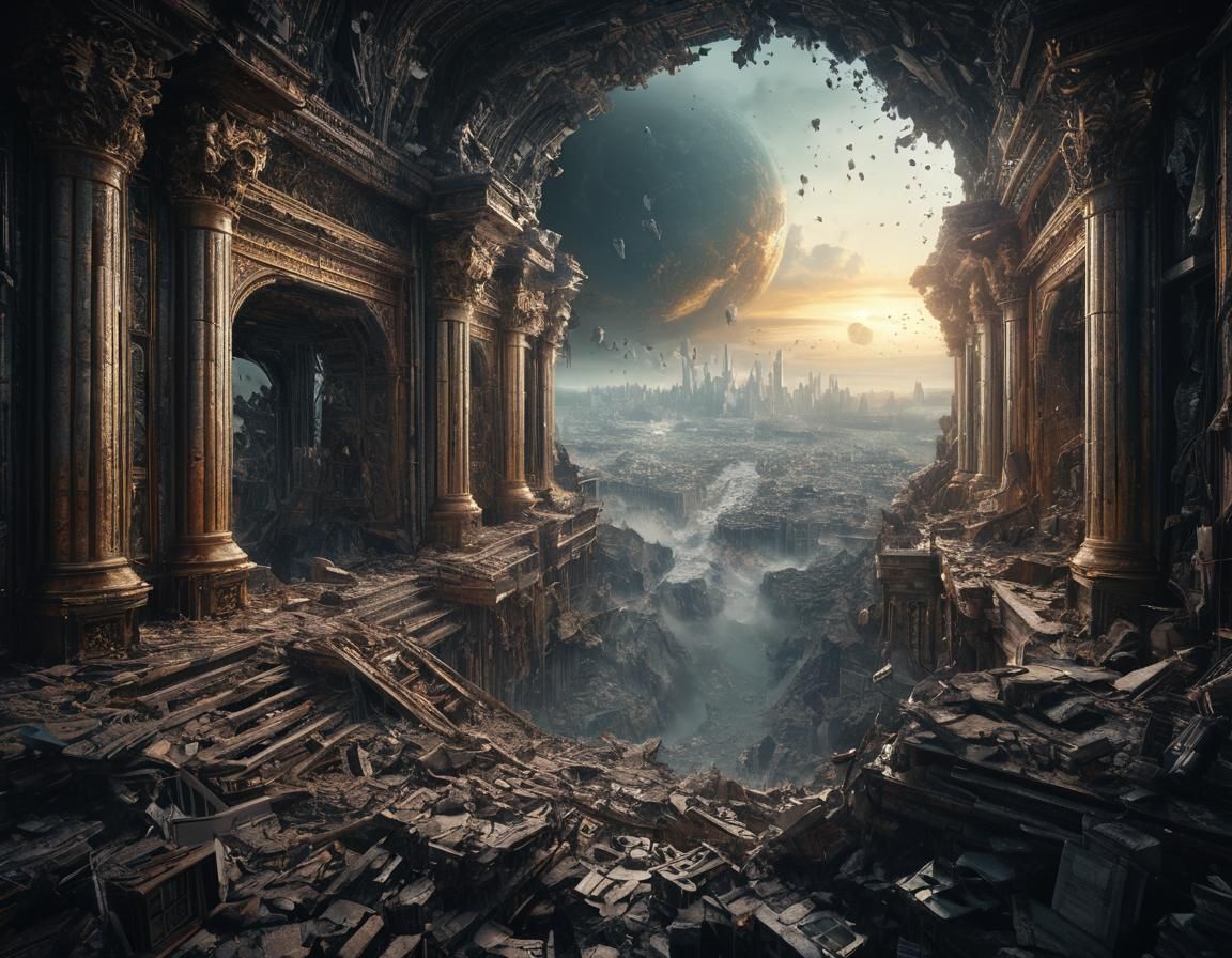 Epic Digital Painting: Walls Crumbling, New World Emerging