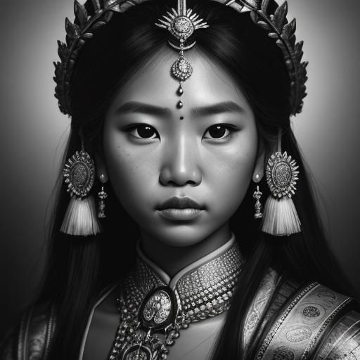 Malaysian Queen Portrait in Ambient Light