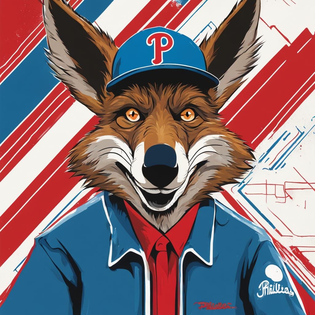 Wile E. Coyote as Phillies Baseball Star