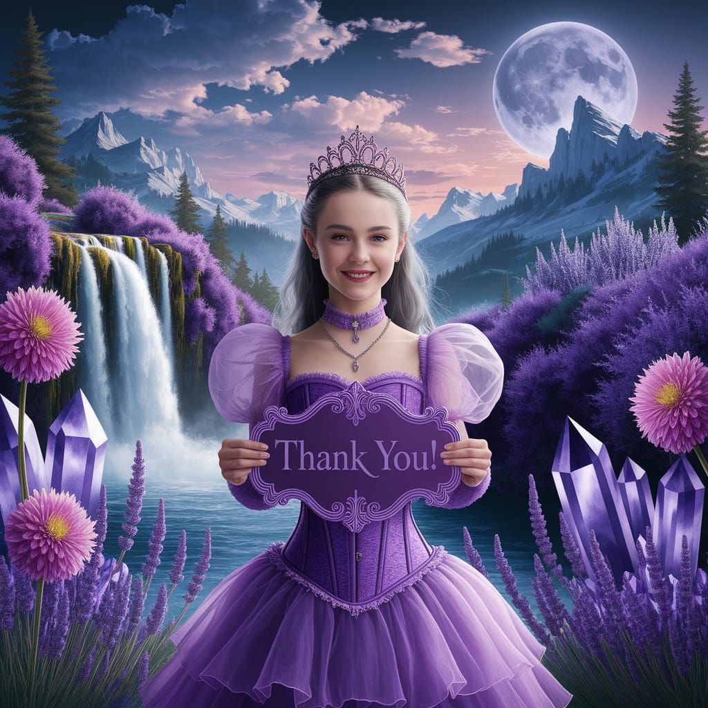 Goth Princess in Ethereal Landscape