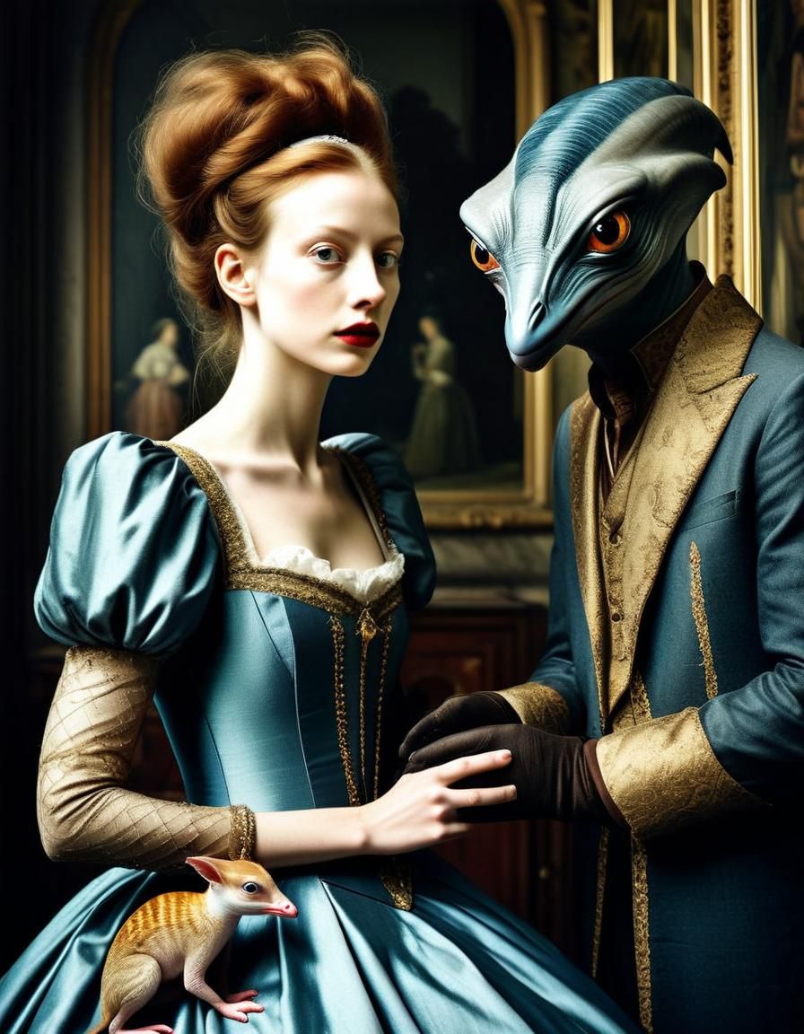 Exotic Pets and Aliens Socializing in City Home