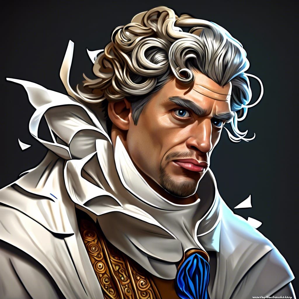 Hyperrealistic Portrait of Toilet Paper Prince