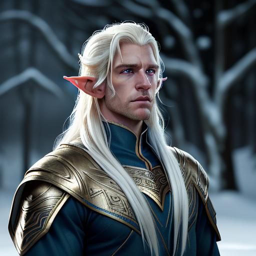 Snowy Elf Rescue in Cinematic Fantasy Style