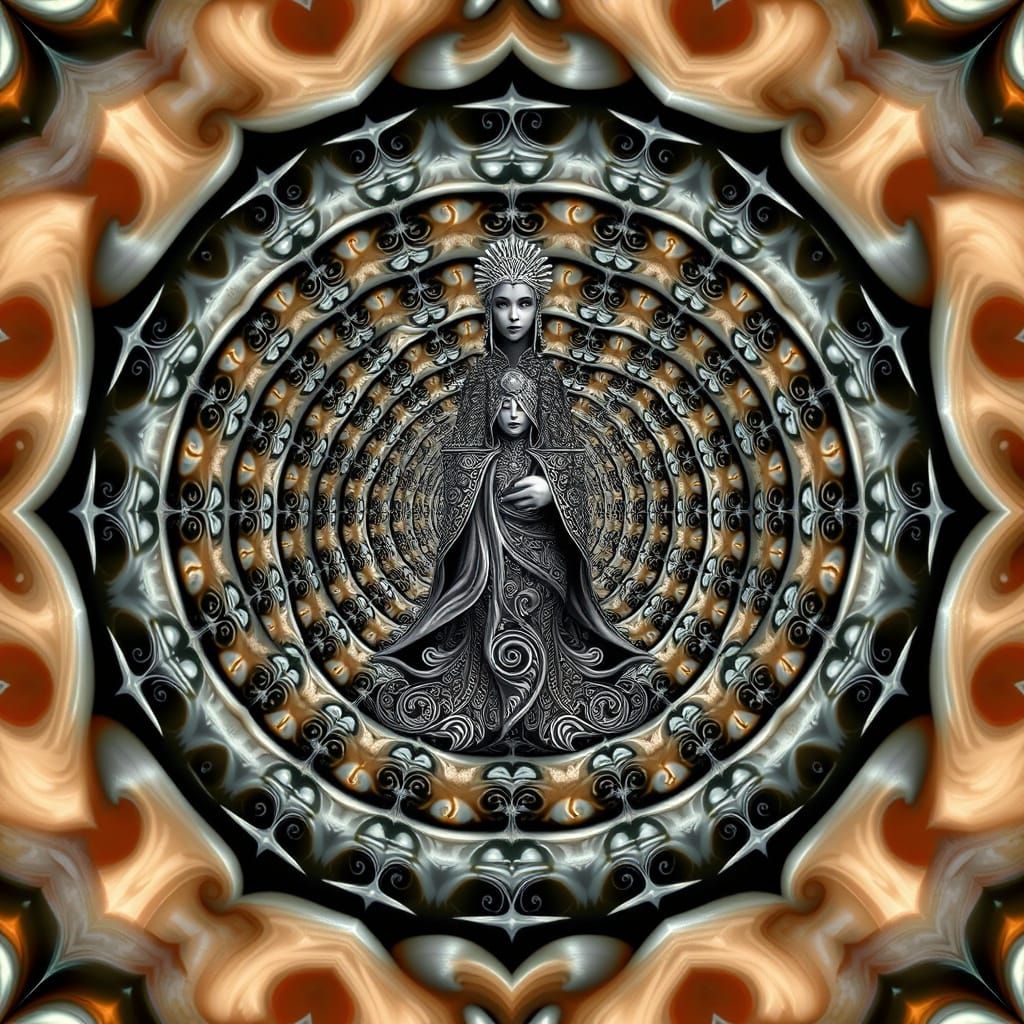 Fractal Being in Infinite Loop: A Surreal Digital Art